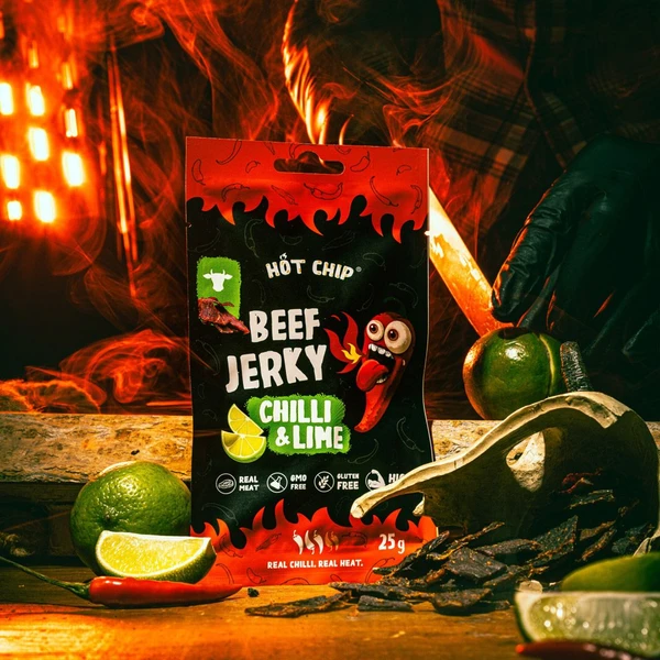 Jerky Hot-Chip - Chilli a Limetka 25 g - Potraviny - Obrázek YEUG000K01