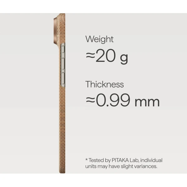 Pitaka Ultra-Slim Case MagSafe kryt iPhone Air Golden Glint - Pouzdra - Obrázek YF8K000K01