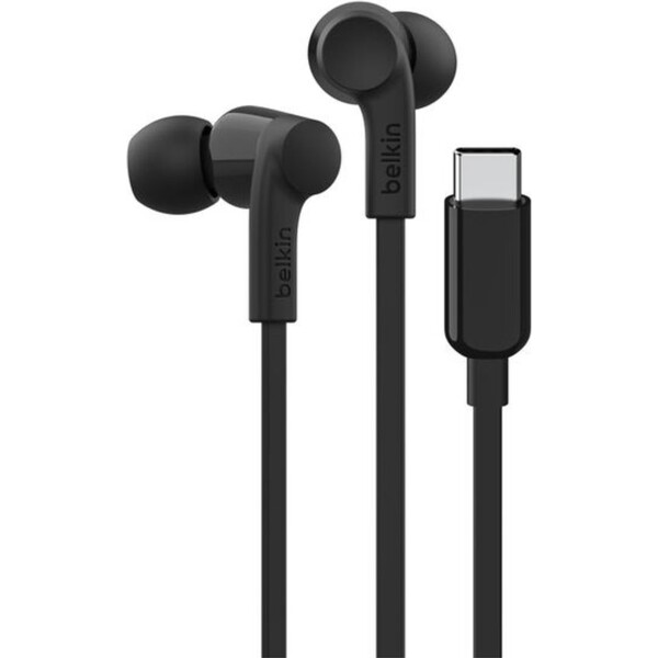Belkin SOUNDFORM™ USB-C sluchátka s nastavitelným omezovačem hlasitosti černá