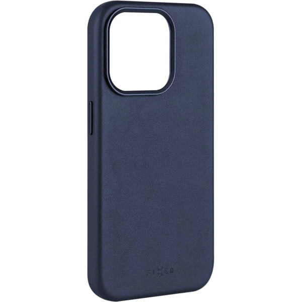FIXED MagLeather kožený kryt s MagSafe Apple iPhone 15 Pro modrý - Pouzdra - Hlavní obrázek