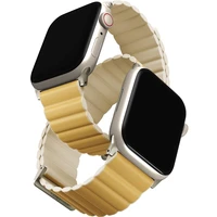 UNIQ Revix Premium Edition řemínek pro Apple Watch 49/46/45/44/42mm Canary (žlutý/béžový) - Řemínky