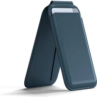 Satechi MagSafe stojánek/peněženka z veganské kůže pro iPhone 12/13/14/15 - všechny modely modrá - Stojánky