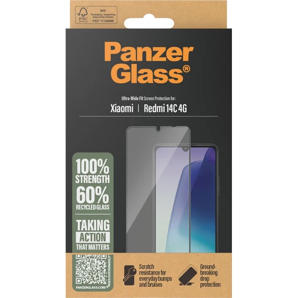 PanzerGlass® Ultra-Wide Fit sklo Xiaomi 14c/Poco C75 černé - Ochranné folie a skla - Obrázek YJPE000N01