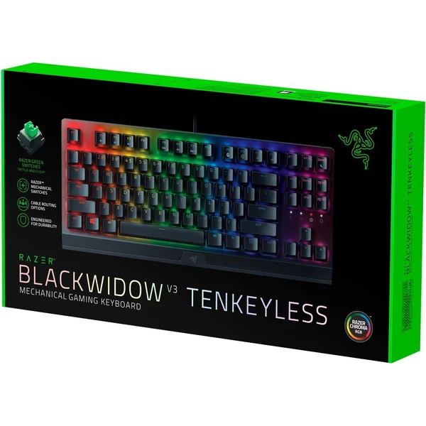 Razer BlackWidow V3 Tenkeyless Green Switch (US) černá - Klávesnice - Obrázek YKMG100501