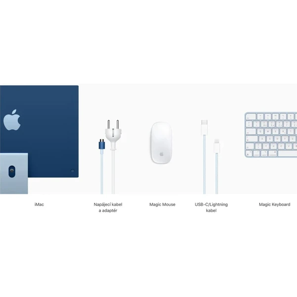 Apple iMac 24" (2021) / 8GPU / 512GB modrý - All-in-one - Obrázek YKQT000501