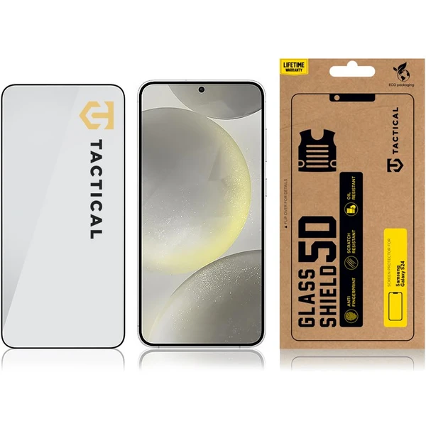 Tactical Glass Shield 5D sklo pro Samsung Galaxy S24/S25 černé - Ochranné folie a skla - Obrázek YL92000N01