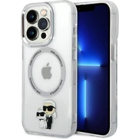 Karl Lagerfeld IML Karl and Choupette NFT MagSafe Kryt iPhone 15 Pro Max čirý - Pouzdra