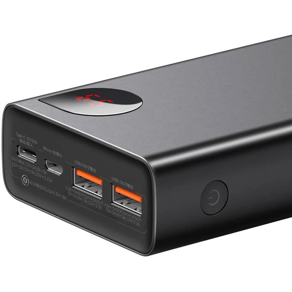 Baseus Power banka Adaman 20000 mAh 65W 2xUSB/USB-C PD černá - Powerbanky - Obrázek YOS5000N01