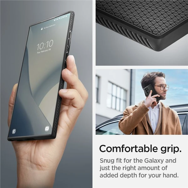 Spigen Liquid Air kryt Samsung Galaxy S22 Ultra černý - Pouzdra - Obrázek YPGY600301