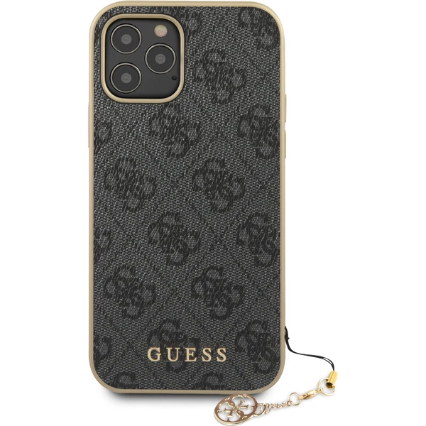 Guess 4G Charms kryt iPhone 12/12 Pro 6.1" šedý - Pouzdra - Hlavní obrázek