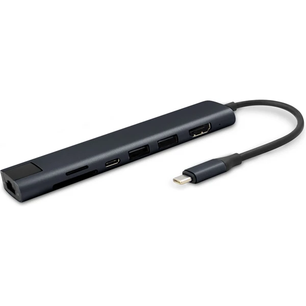 iWant by Epico 7v1 multimediální hub 8K s USB-C temně inkoustový - USB huby - Obrázek YQEK000K01