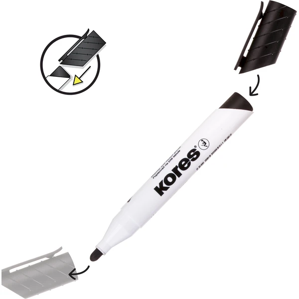 Kores K-MARKER popisovač na bílé tabule a flipcharty s kulatým hrotem černý - Popisovače - Obrázek YS7H000K01