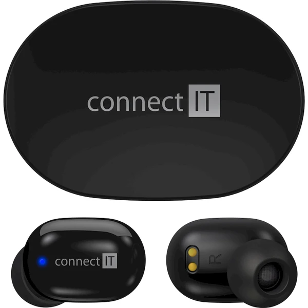 CONNECT IT True Wireless SensorTouch sluchátka do uší s mikrofonem černá - Sluchátka - Obrázek YSRK000K01