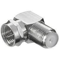 PremiumCord Koaxial F/Koaxial F redukce se zahnutým konektorem stříbrná - Kabely a redukce
