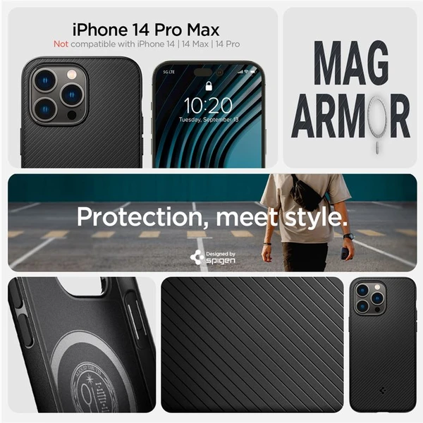 Spigen Mag Armor kryt iPhone 14 Pro Max černý - Pouzdra - Obrázek YV1H300401