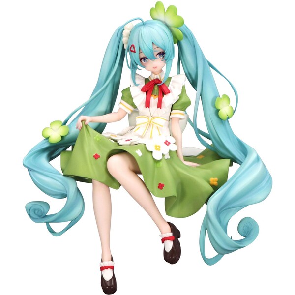 Hatsune Miku Noodle Stopper PVC Statue Flower Fairy Clover 15 cm Vícebarevná