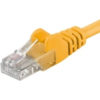 PremiumCord RJ45/RJ45 Cat5e UTP patch kabel 3m žlutý - Kabely a redukce