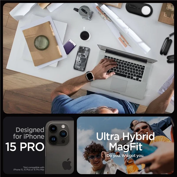 Spigen Ultra Hybrid MagFit kryt iPhone 15 Pro zero one - Pouzdra - Obrázek YWU8000601