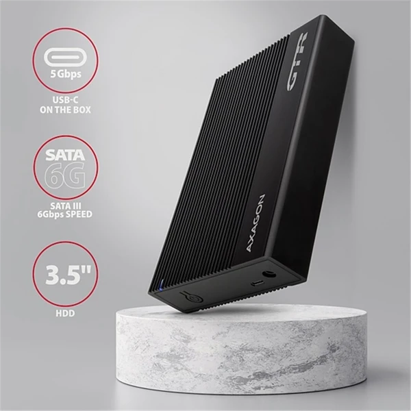 AXAGON EE35-GTR RIBBED externí box pro 3,5“ disk - Externí boxy - Obrázek YXS6000701