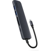 Epico 6v1 hliníkový hub 8K s USB-C hvězdně temně inkoustový - USB huby