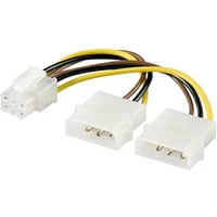 Premiumcord Redukce napájecí 5.25" Molex - 6 pin pro PCI-E grafické karty - Kabely a redukce