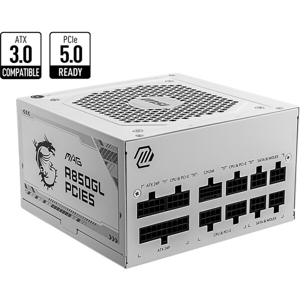 MSI MAG A850GL PCIE5 WHITE Bílá