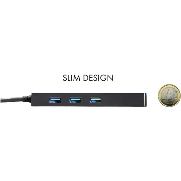 i-tec USB 3.1 Type C SLIM HUB 3 Port With Gigabit Ethernet Adapter - USB huby - Obrázek Z0HA000501
