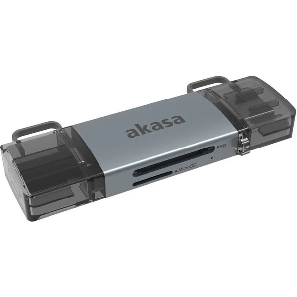 AKASA 2-In-1 USB 3.2 OTG Dual čtečka karet - Čtečky čipových karet - Obrázek Z0JO000K01