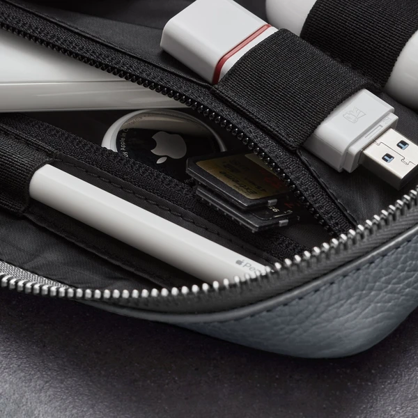Woolnut kožený Tech Organizér šedý - Organizéry - Obrázek Z0Q4000701