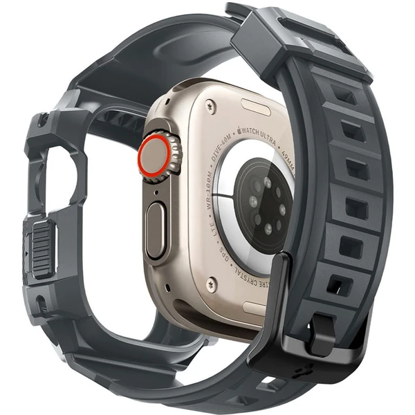 Spigen Rugged Armor Pro řemínek s pouzdrem Apple Watch Ultra 3/2/1 (49mm) šedý - Řemínky - Obrázek Z1A1000P01
