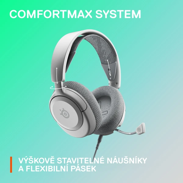 SteelSeries Arctis Nova 1 herní sluchátka bílá - Sluchátka - Obrázek Z1FJ300401