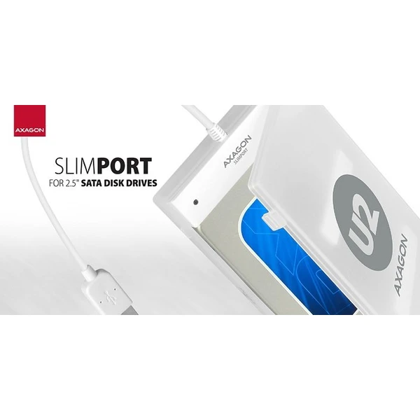 AXAGON ADSA1S USB 2.0 SATA HDD/SSD adaptér vč. 2.5' pouzdra - Externí boxy - Obrázek Z1GV000501