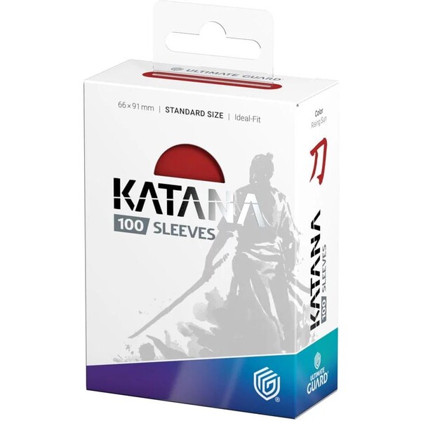 Ultimate Guard Katana Sleeves Standard Size (100) - Rising Sun Červená