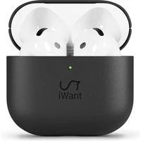 iWant kožené pouzdro pro AirPods 4/4 (ANC) černé - Pouzdra