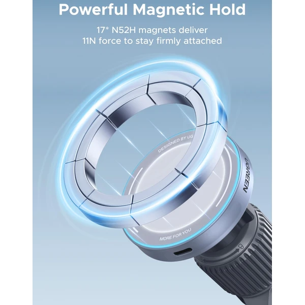 UGREEN Magflow MagSafe/Qi 2.2 25W držák do auta s nabíjením světle modrý - Držáky - Obrázek Z2JO000K01