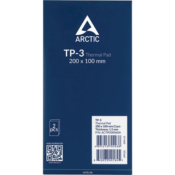 Arctic teplovodivá podložka - TP-3 200 x 100 x 1,5 / 2 pack - Teplovodivé pasty a pásky - Obrázek Z2P9000O01