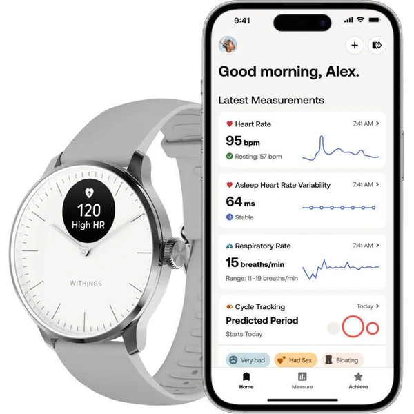 Withings ScanWatch Light 37mm bílé - Chytré hodinky - Obrázek Z3E7000701