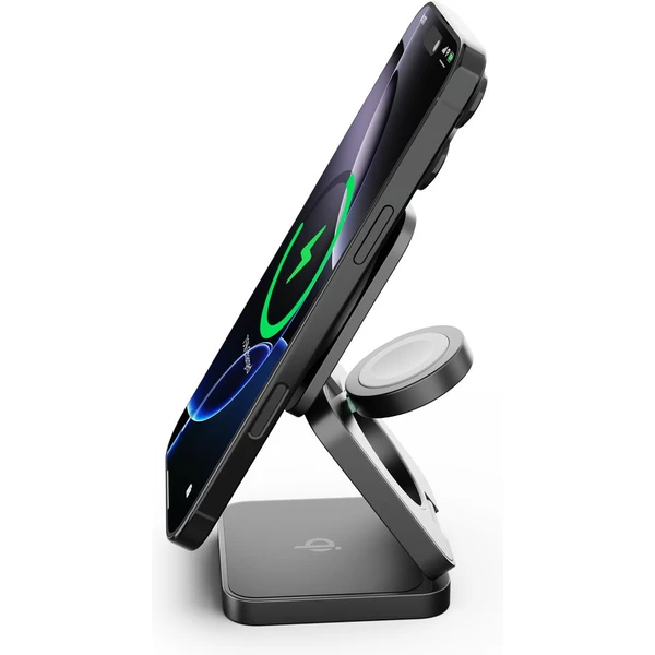 Cubenest SQ312 Fold Pro Qi2 (MagSafe) 3v1 magnetická nabíječka černá - Nabíječky - Obrázek Z3PF000N01