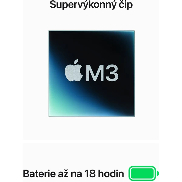 Apple MacBook Air 15,3" (2024) / M3 / 16GB / 512GB / SK KLV / vesmírně šedý - Notebooky - Obrázek Z3X3000L01