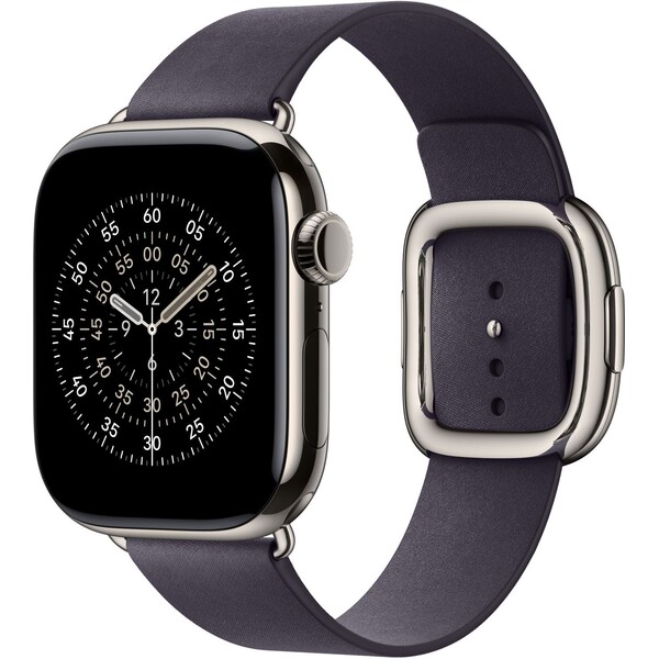 Apple Watch 42/41/40/38mm půlnočně fialový řemínek s moderní přezkou velký