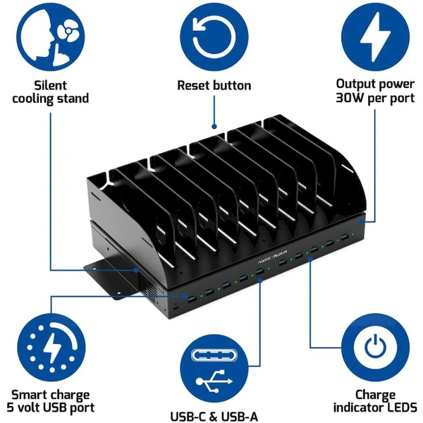Port Naotic Charging Table 10 nabíjecí stanice pro 10 tabletů/smartphonů - Nabíječky - Obrázek Z48F000J01