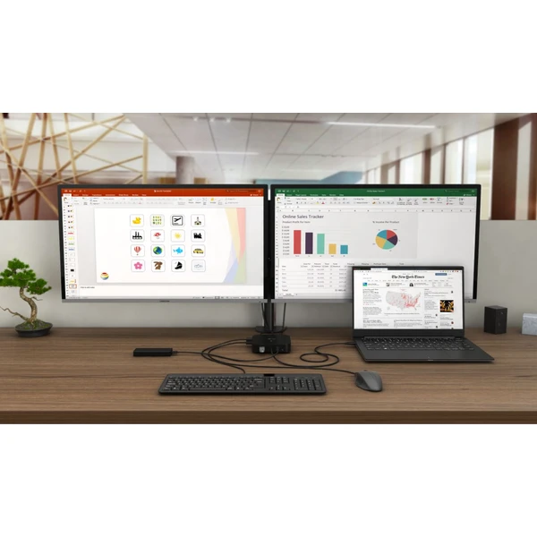 i-tec USB-C Dual Display Docking Station with Power Delivery 100 W - Dokovací stanice - Obrázek Z49B000501