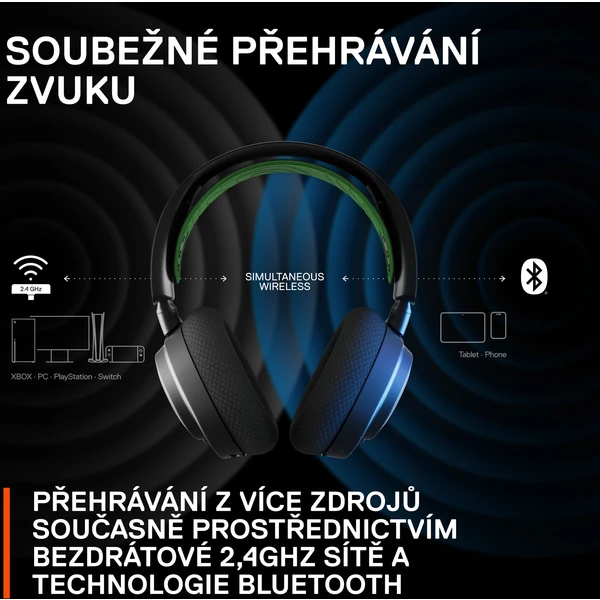 SteelSeries Arctis Nova 7X herní sluchátka bílá - Sluchátka - Obrázek Z4FJ300401