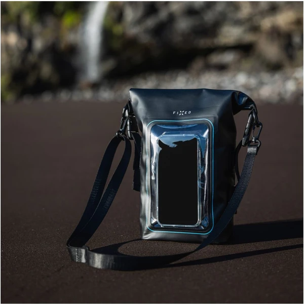 FIXED Float Bag 3L voděodolný vak s kapsou pro mobilní telefon černý - Pouzdra - Obrázek Z555000N01