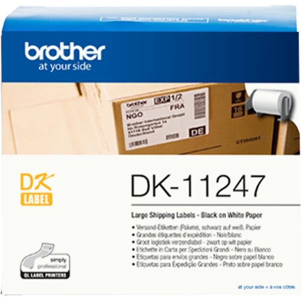 Brother DK11247 samolepicí štítky bílé 103 mm x 164 mm - Pásky pro štítkovače - Obrázek Z5AA000P01