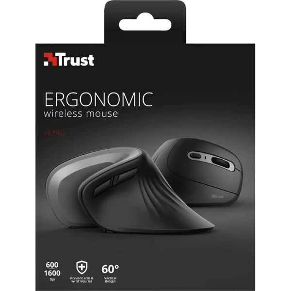 Trust Verro ergonomická bezdrátová myš černá - Myši - Obrázek Z5JW000501