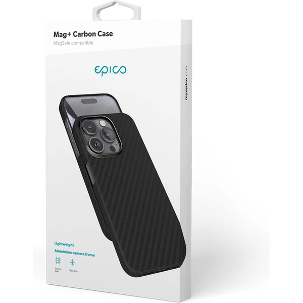 Epico Mag+ Carbon Case pro iPhone 15 Pro černý - Pouzdra - Obrázek Z5Q3000J01