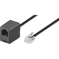 PremiumCord RJ11/RJ11 prodlužovací telefonní kabel 3m černý - Kabely a redukce