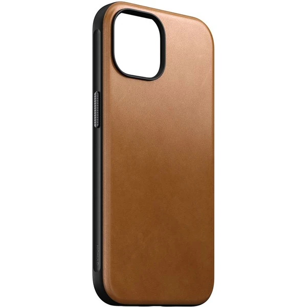 Nomad Modern Leather MagSafe kryt iPhone 15 english tan - Pouzdra - Obrázek Z7CS100501