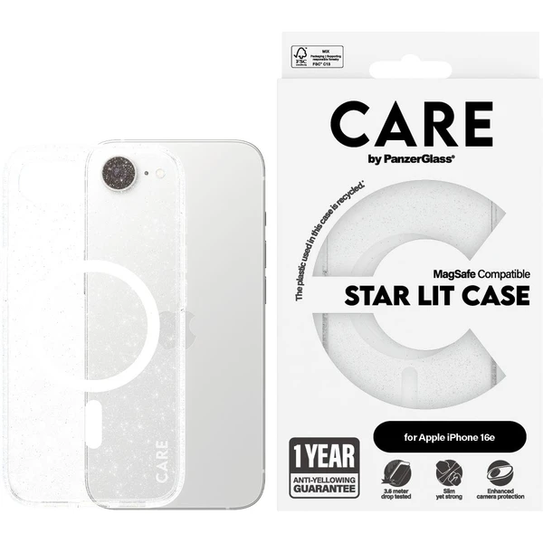 PanzerGlass® CARE kryt Apple iPhone 17e/16e MagSafe Star Lit třpytivý/bílý - Pouzdra - Obrázek Z7GD000J01